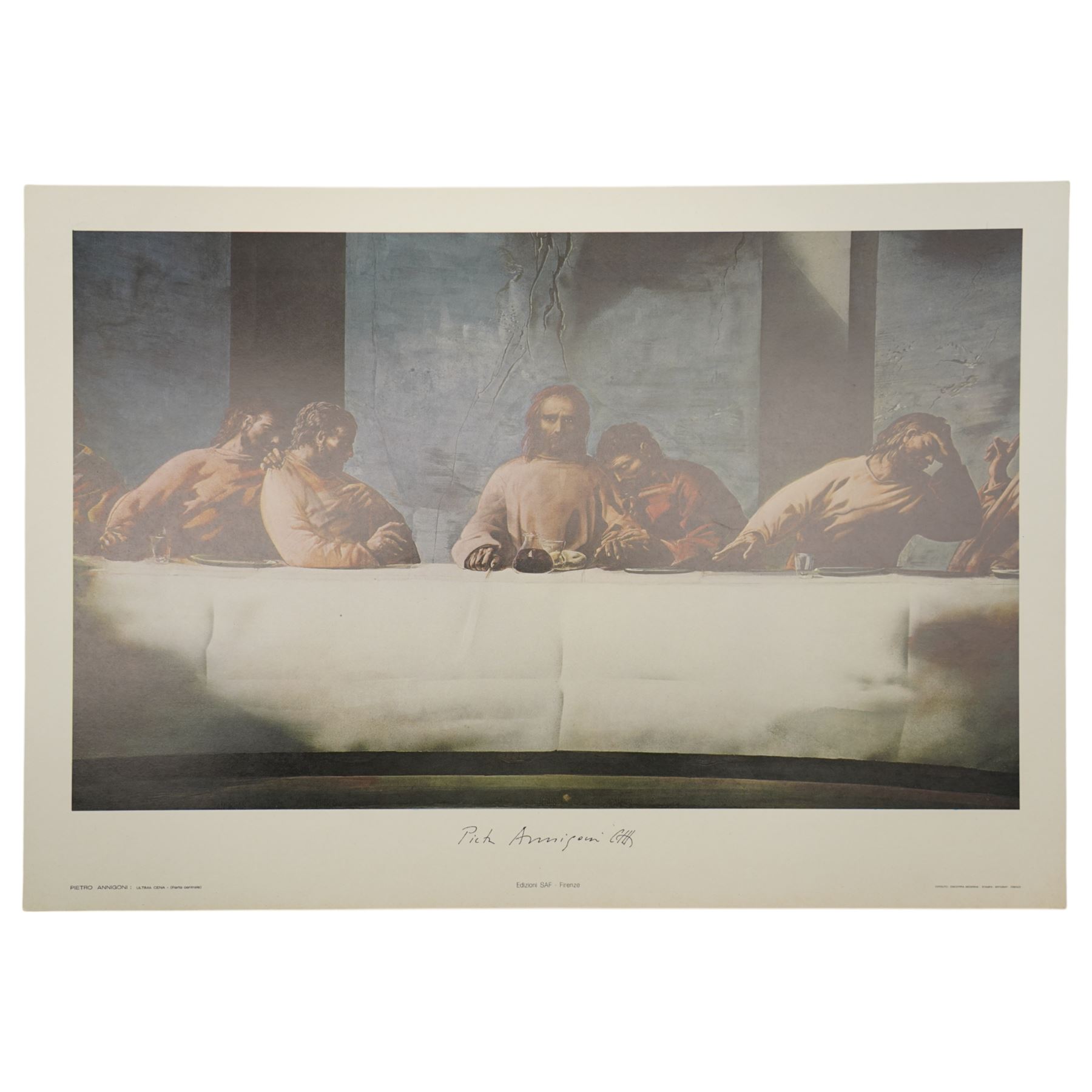 Pietro Annigoni OMRI (Italian 1910-1988): 'The Last Supper' and Preparatory Studies, set ten colour prints the first signed in pen, with original folder also signed 50cm x 35cm (10) (unframed)