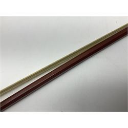 Nickel mounted pernambuco violin bow stamped R. Paesold L73.5cm