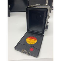 Beiretta Junior II camera body, with 'Meritar 29/45' lens, Bell & Howell Autoload cine camera and other camera equipment 