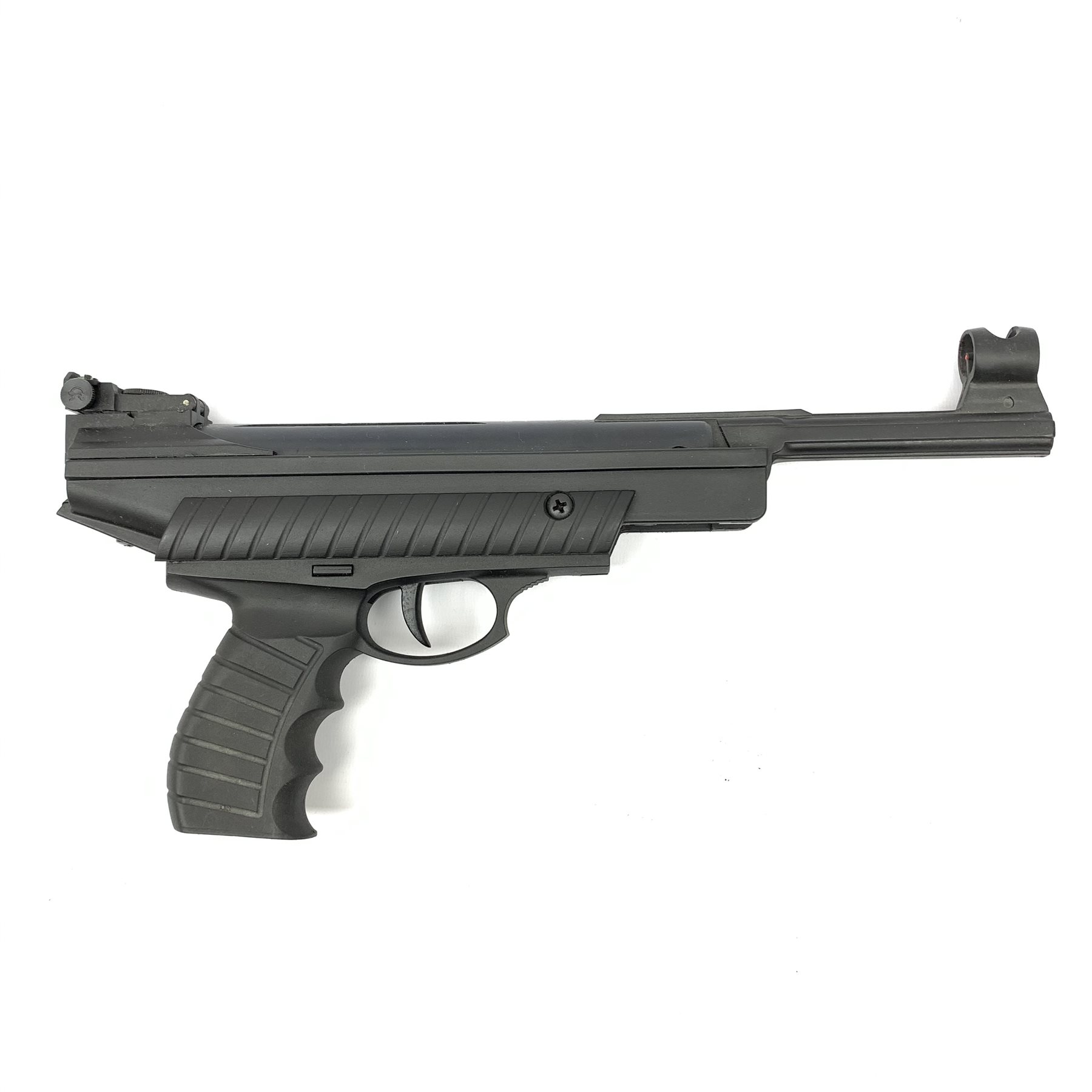 Hatsan Edgar Bros. Mod.25 Pellicano .177 air pistol with break barrel action L36cm. Looks virtually unused in box with manual