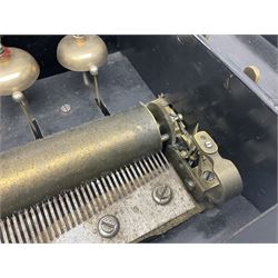 Swiss - Three 19th-century cylinder music boxes suitable for spares or repair.