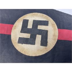 Replica WW2 German SA/NSKK pennant in black, red and white L42cm