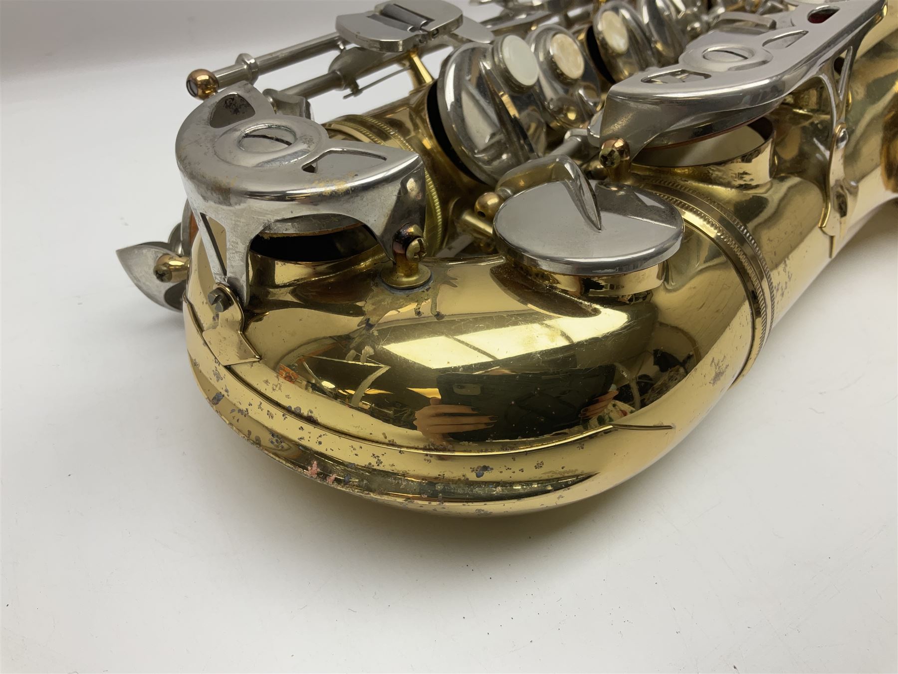 St Louis Alto saxophone, serial no.82437 in John Packer JP Blues 141 carrying case; with two-piece saxophone stand
