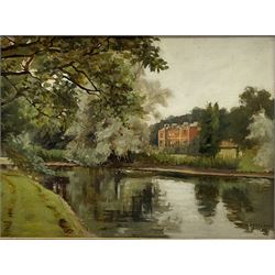 Mary Dawson Elwell (British 1874-1952): 'Thorpe Hall Rudston East Yorkshire', oil on panel signed and dated 1927, 25cm x 35cm
Provenance: East Yorkshire private collection