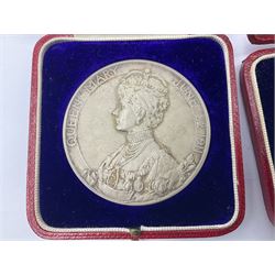 King George V 1911 Coronation medal and Investiture of Edward Prince of Wales medal, both cased