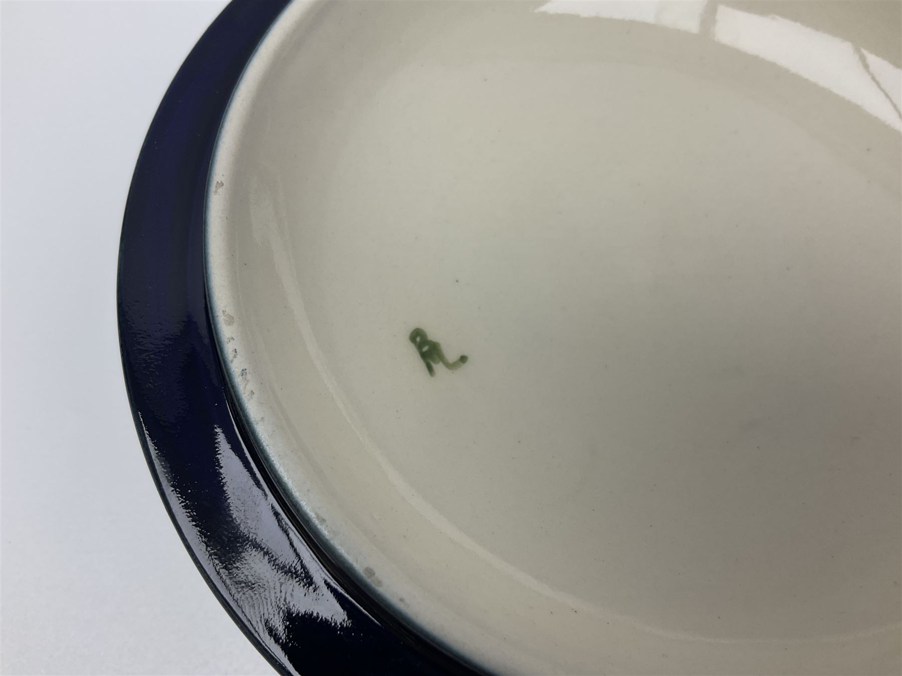 Moorcroft dish and cover, of circular form, decorated in Buttercup pattern, together with a Moorcroft vase, of baluster form, decorated in Magnolia pattern, both with printed marks beneath, tallest H9.5cm