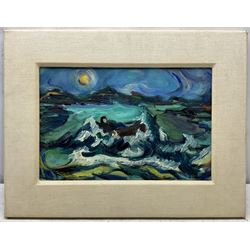 Georges Ascher (Polish 1884-1943): 'Time of Decision', oil on canvas signed 24cm x 36.5cm
Notes: Ascher was a cousin of the painter Roman Kramsztyk. He studied architecture at the Warsaw University of Technology and then continued his studies in Germany. During the war, which set Poland against the Red Army (1919-1921), he joined the Polish army alongside Marshal Piłsudski, and was wounded during the battle of Lwow. After the Polish authorities decorated him, Ascher moved to Lwow and then to Warsaw. He married and became an architect. Moving to Paris in 1925 he devoted himself to art. In 1937, he left his apartment in Paris with his wife and daughter for La Ciotat, where he painted many landscapes. In 1943, Georges and his wife were arrested and sent to the Gurs internment camp. They were deported on convoy number 60 and were died in Auschwitz. Much of Ascher’s work was destroyed in his studio while he was arrested. 
Jewish Artists of the School of Paris 1905-1939 - From 1905 to 1939, Paris attracted artists from all over the globe as the capital of the art world. This period of artistic proliferation became known as the School of Paris, and includes a great diversity of artistic expression. Within the teeming art world centred on Montparnasse, one group set itself apart: Jewish artists from Russia, Poland, and Central Europe. Although their styles were diverse, they shared the common fate of fleeing anti-Semitic persecutions in their home countries. Some became famous in the 1920s, such as Soutine, Lipchitz, and Chagall, while others did not have the time or the luck to gain renown. Nearly half of these artists died in Nazi concentration camps.