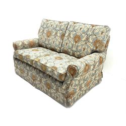 *Multi-York - two seat sofa upholstered in a foliate pattern fabric cover