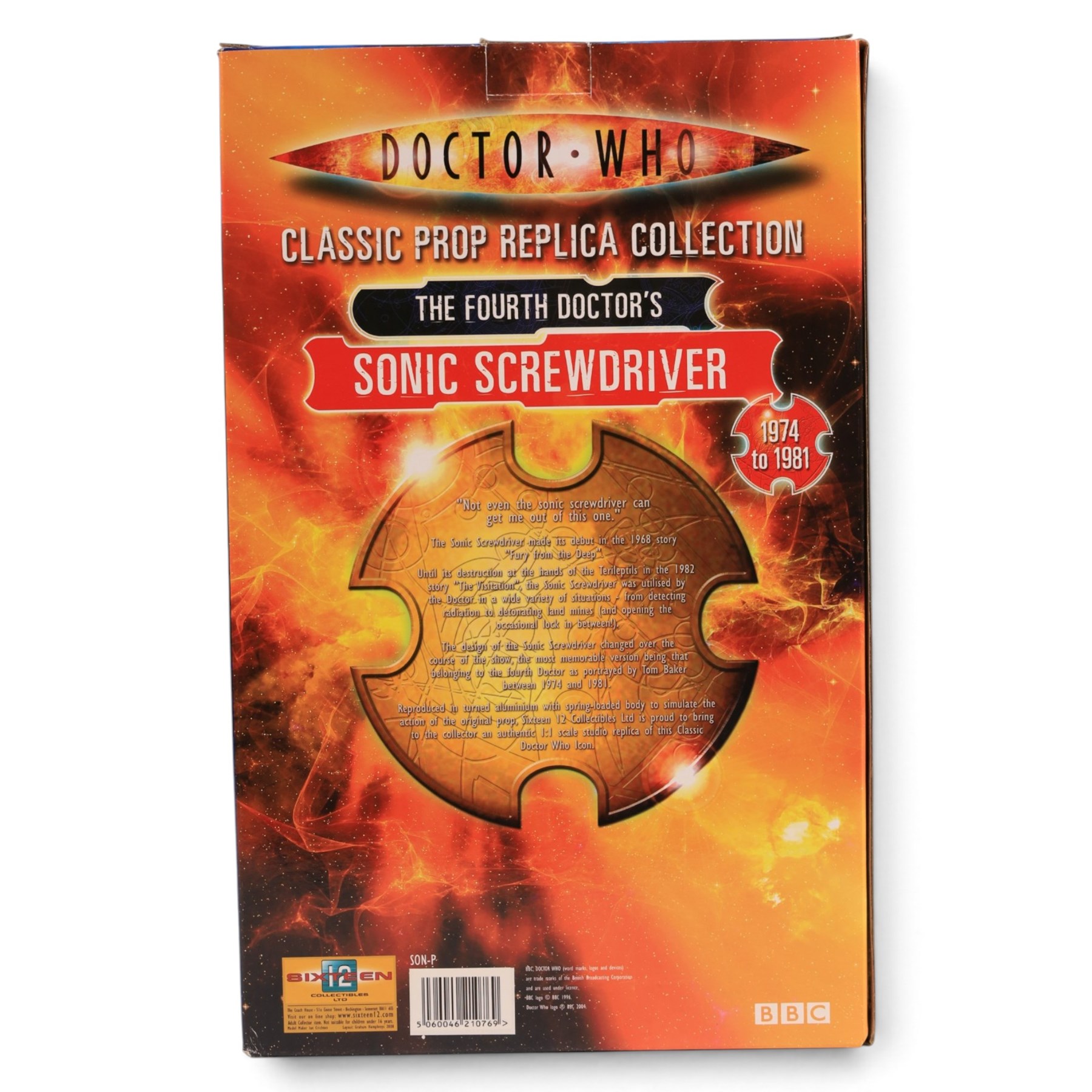 Limited Edition Sixteen12 The Doctor Who Classic Replica Collection 'The Fourth Doctor's Sonic Screwdriver', limited edition no. 192/800, boxed