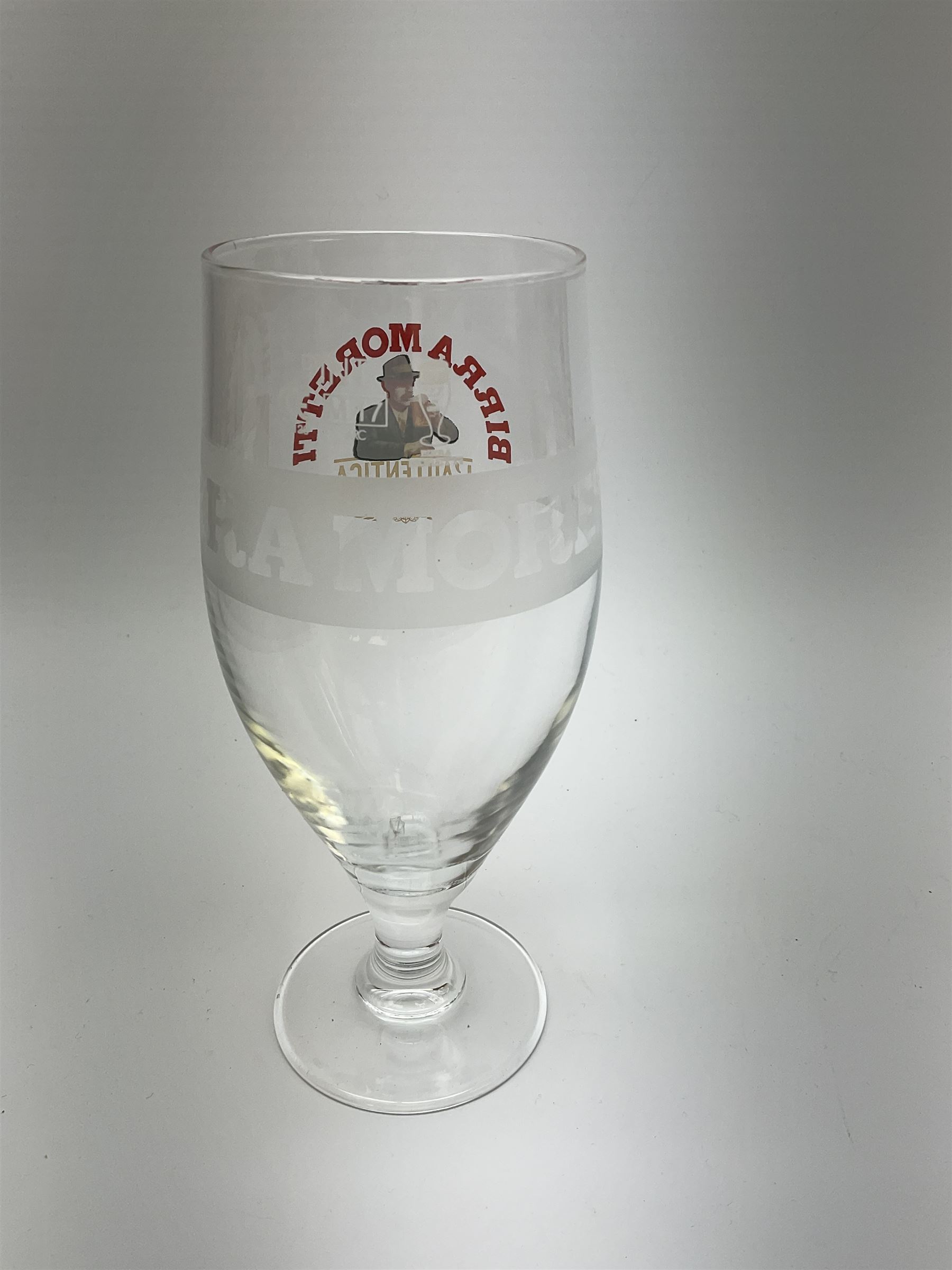 Set of 24 Birra Moretti pint glasses in original box Decorative