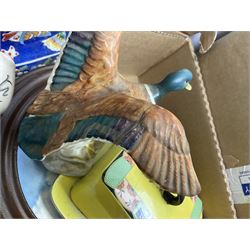 Collection of Beswick figures, to include Highland cattle family group, Belted Galloway cow, Palomino Connoisseur Sunburst, together with other ceramics, in three boxes