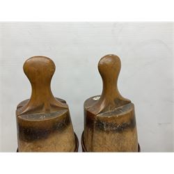 Pair of WW1 style Army Officer's brown leather full leg riding boots with Alkit four-piece wooden boot trees; and two officer's Sam Browne leather belts with cross-straps, one with sword frog (4)