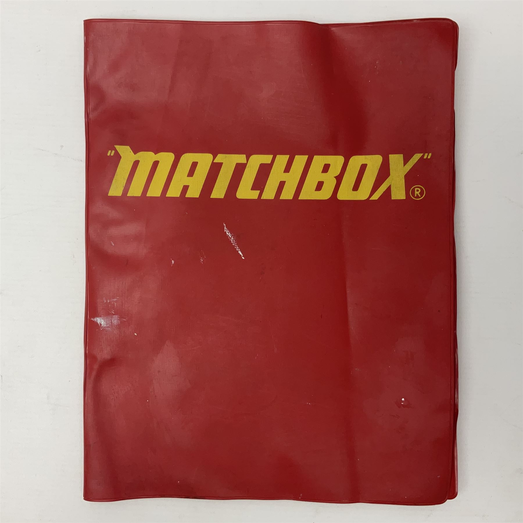 Matchbox 1-75 Series 'Superfast' ex-shop stock - eight models comprising two 62d Dragster, two 64c Slingshot Dragster, two 65d Saab Sonnet III and two 75c Alfa Carabo; all boxed; together with Matchbox trade catalogue c1973 in original vinyl cover (9)