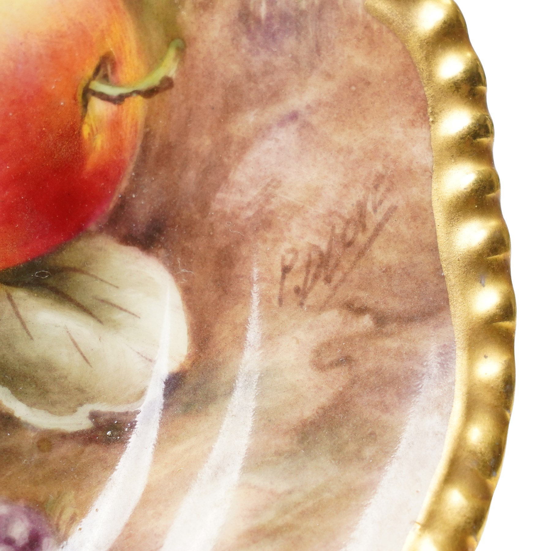 Royal Worcester cabinet plate painted with fruit by Pet | Ceramics