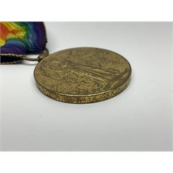 WW1 group of three medals comprising British War Medal, Victory Medal and 1914-15 Star awarded to 90434 Gnr. R.G. Rhodes R.F.A./R.A.; all with ribbons