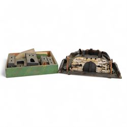 Two toy forts, comprising 1950s French Maginot Line fort and a Britains Triang fort, tallest H18cm