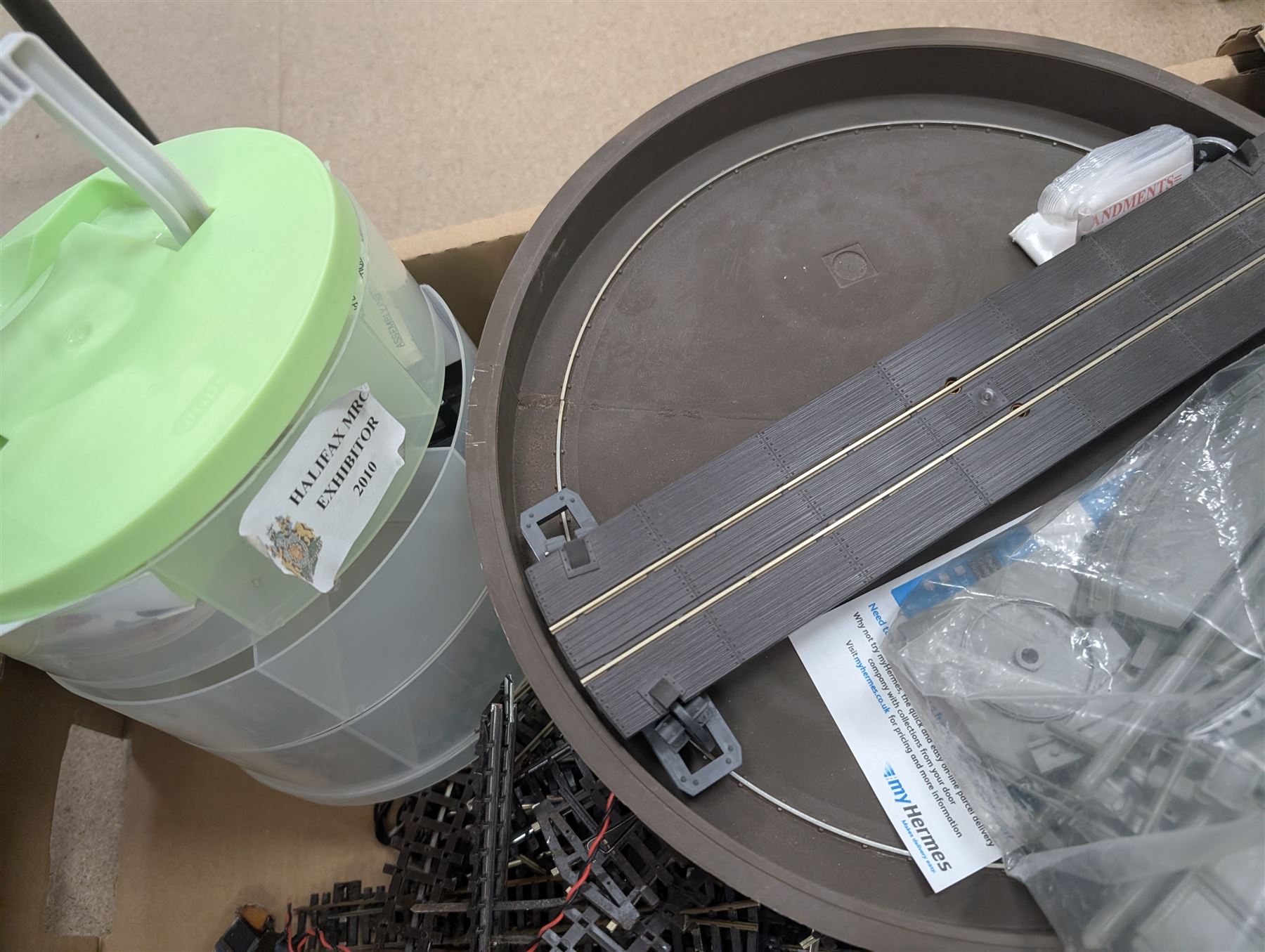 Collection of model railway control units, accessories and tools, including Lenz Digital Plus LZV100 with remote, H and M Electran Transistorised Power Unit, H and M Duette twin supply unit, motors, points, paints, Antex Soldering System, Flockit, etc, in three boxes