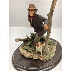 Seven Country Artists figures, to include The Poacher, Blacksmith, Alsatian etc, together with a Sherratt and Simpson figure, largest H24cm