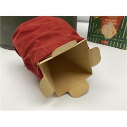 1950s/60s Palitoy 'Bill & Ben The Flower Pot Men' glove puppet; boxed; and 'The Flower Pot Men' vinyl drum shaped foot-stool/pouffe depicting Bill & Ben with sweeping brushes (2)