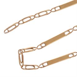 9ct gold jewellery oddments, including stone set brooch front and two chains