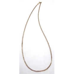  9ct gold flattened chain necklace hallmarked 8.2gm  