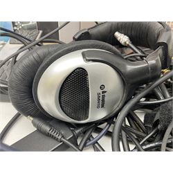 Zoom GFX-4 Guitar Effects processor; quantity of assorted cables; tremolo arms; plectrum wallet; Steepletone SMH10 earphones etc