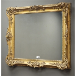  Early 20th century giltwood & gesso framed rectangular wall mirror, W88cm, H76cm  