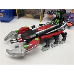 Group of early 90s Marvel/DC Comics toys; 1993 Kenner Batmobile with original Batman figure and plane; Marvel Comics Spider-Man 1994 Web of Steel series Hobgoblin Wing Bomber, incomplete Daily Bugle Playset and Scorpion; assorted figurines and later accessories 