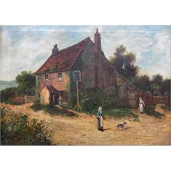 Henry John Yeend King, RBA VPRI ROI (British 1855-1924): 'The Bat and Ball' Country Inn, oil on canvas signed 39cm x 54cm 