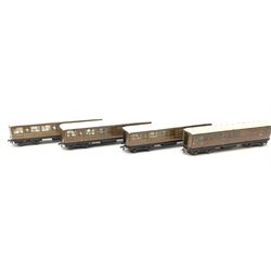 Hornby Dublo - three-rail A4 Class 4-6-2 locomotive 'Silver King' No.60016 and D11 Tender; both boxed; four Gresley Stock LNER teak coaches; and two goods brake vans; all unboxed (8)
