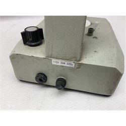 Three Binocular microscopes, comprising two W. Watson & Sons Bactil no 110331 and 107773 and Tasco LMSQF-F