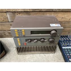 Quad FM4 tuner, a Quad 405 power amplifier, a Quad 34 preamplifier, a Yamaha MG82CX and various cables