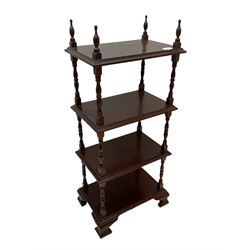 Mahogany four tier whatnot stand
