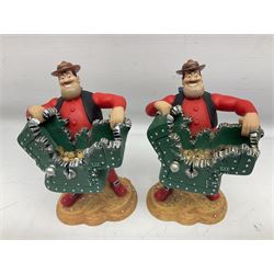 Seven limited edition Robert Harrop figures from the Beano Dandy collection, comprising The Beano Dandy Collection Bash Street Kids 50th Anniversary BSK50, Roger the Dodger's Dad You'd Better Be in There Roger!, two Desperate Dan Safe Cracker BDS13, The Beano Book Front Cover 1959 BDFC03, The Beano Book Front Cover 1973 BDFC01, some first editions, and Beano, Dandy Christmas 2013 The Beano Book 1975 The 10th Day of Christmas, no 137/200, BDCS13, all with boxes