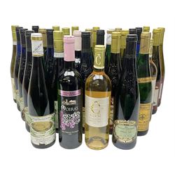 Mixed wine, including Pieroth Blue 2011, Kabinett, Moira's 2009  Reserva, Chai 2011 Bordeaux, etc, various content and proof (31)