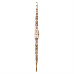 Rotary ladies 9ct gold manual wind wristwatch, on 9ct gold bracelet
