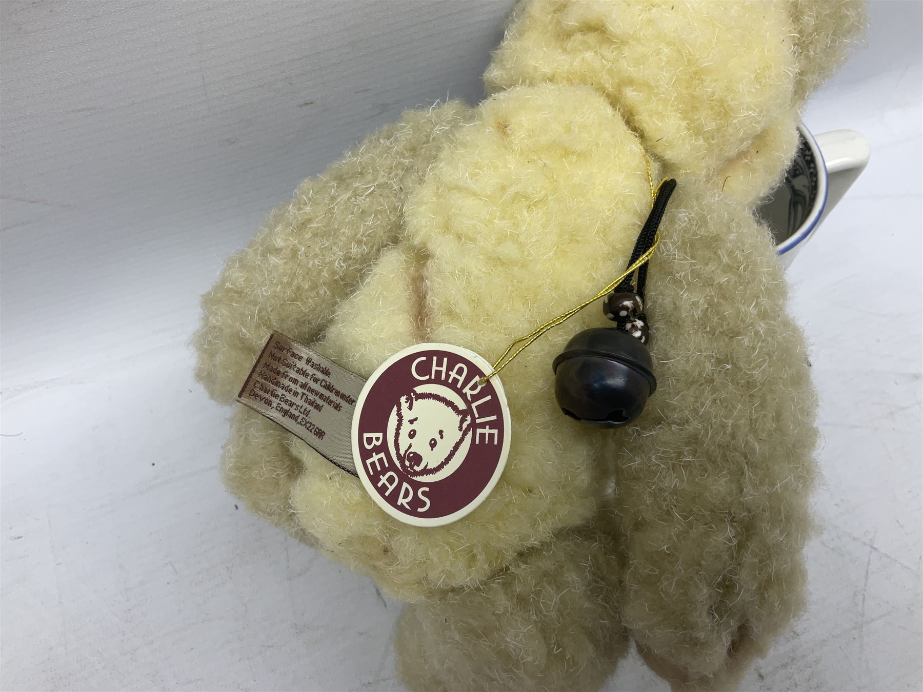 19th century 'God Speed the Plough' Harvest loving cup, together with  Royal Doulton Sanch Panca character jug no. D6461, Charlie Bear Megan and other collectables  