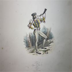 Modes et Costumes Historiques Français, Pauquet frères, Published by Bureaux des modes et des costumes historiques, circa 1900, colour plates, (lacking boards, title page and possibly a number of initial plates)