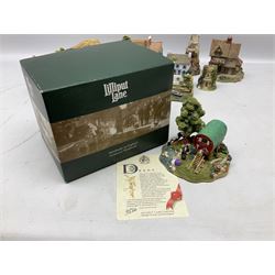 Sixteen Lilliput Lanes, to include The Golden Jubilee, Round Tower - Windsor Castle, Castle of the Golden Chalice, Travellers Rest, with box and deed,  Summer Days, Sunshine Creek, Writing with Lewis Carol, with box and deed,  etc 