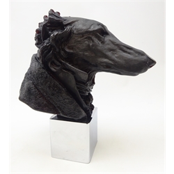 A Daum crystal Dandys Andrew Greyhound, designed by Jean-Francois Leroy, limited edition no 21/500, H35cm W30cm.
