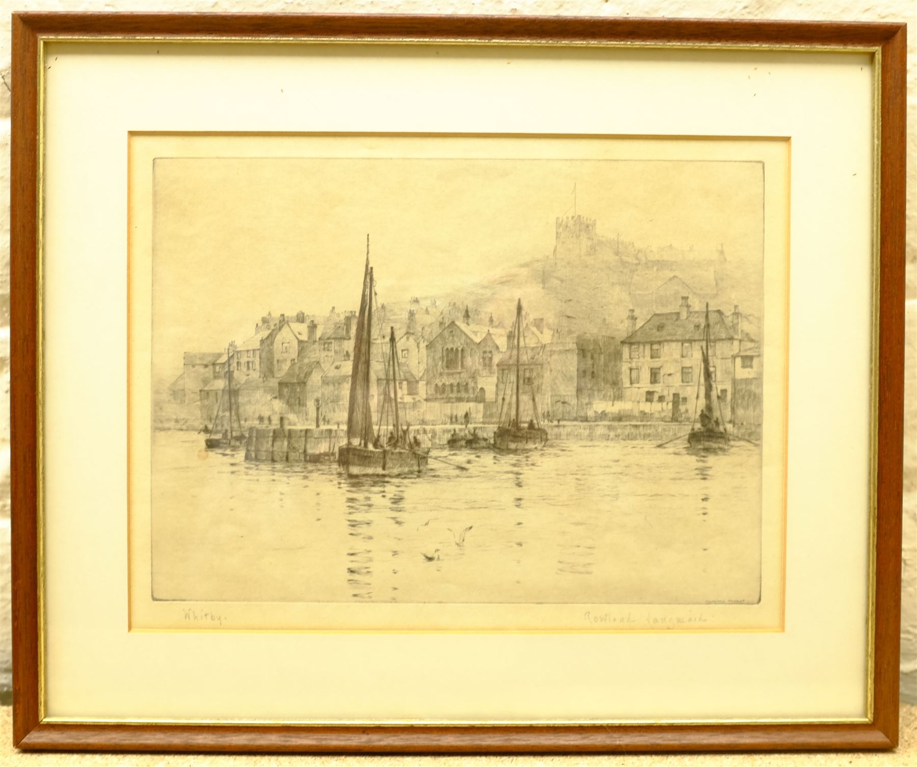 Rowland Langmaid (British 1897-1956): 'Whitby', drypoint etching signed and titled in pencil 20cm x 27cm