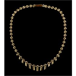 9ct gold link necklace, approx 15gm