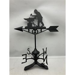 Ridge mounting weathervane with Blacksmith finial, H62 