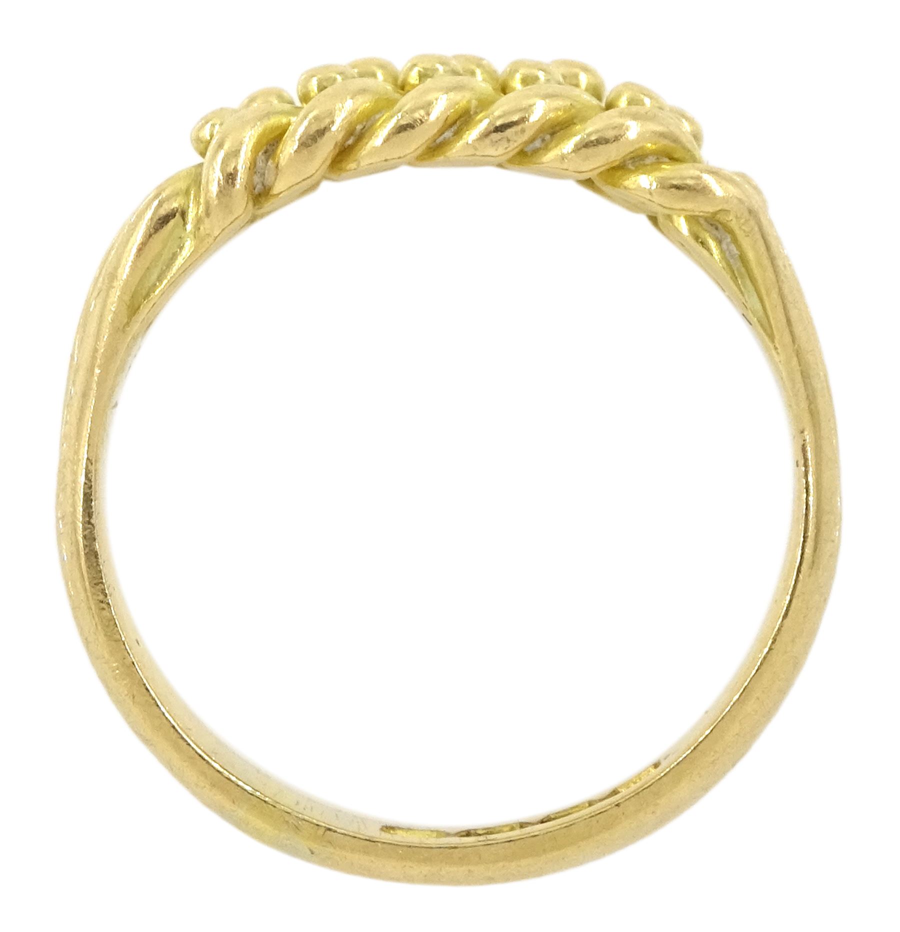 Edwardian 18ct gold keepers ring, London 1902