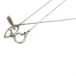 Collection of four silver hatpins including two Charles Horner examples, hallmarked, together with two other hatpins, all within a metal case