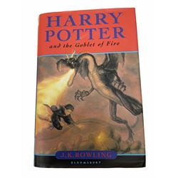Rowling J.K.: Harry Potter and The Goblet of Fire. 2000. First edition with printing errors on pp.503, 579 & 594. Dustjacket; slip case with three further Harry Potter books; two Rupert Annuals 1969 & 1974; 1980 re-print of J.M. Barrie's Peter Pan and Wendy illustrated by Mabel Lucie Attwell; and other children's books and annuals