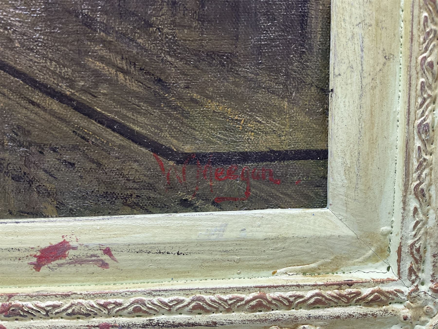 Follower of John Atkinson Grimshaw (British 1836-1893): The Custom House Liverpool Looking North, oil on board, bears spurious signature W Meegan 50cm x 75cm