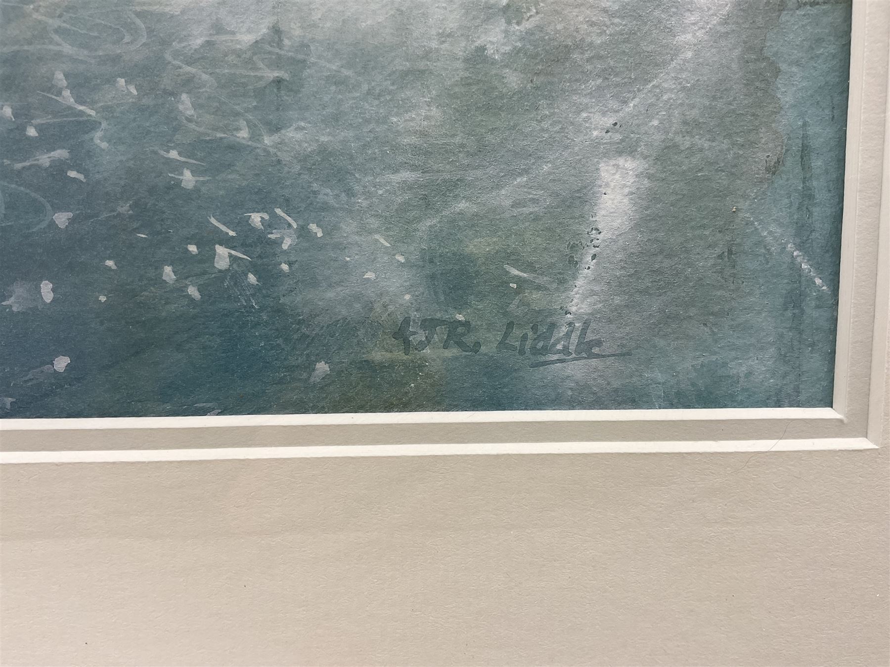 Andy Liddle (British Contemporary): Mist on the River Esk, watercolour signed, inscribed and dated May 2002 verso 50cm x 37cm