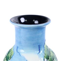 Five pieces Old Tupton Ware Farmyard pattern, comprising three vases, jug and teapot, largest vase H28cm
