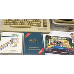 Commodore 64 games computer with boxed 1530 Datassette Unit Model C2N, two joysticks, over seventy games and twenty-two Commodore magazines; polystyrene box inner and card slip-case